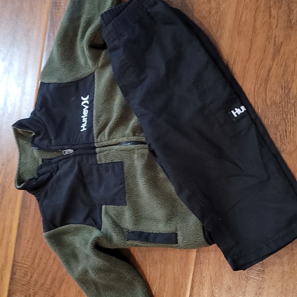 Hurley fleece jacket and pant set